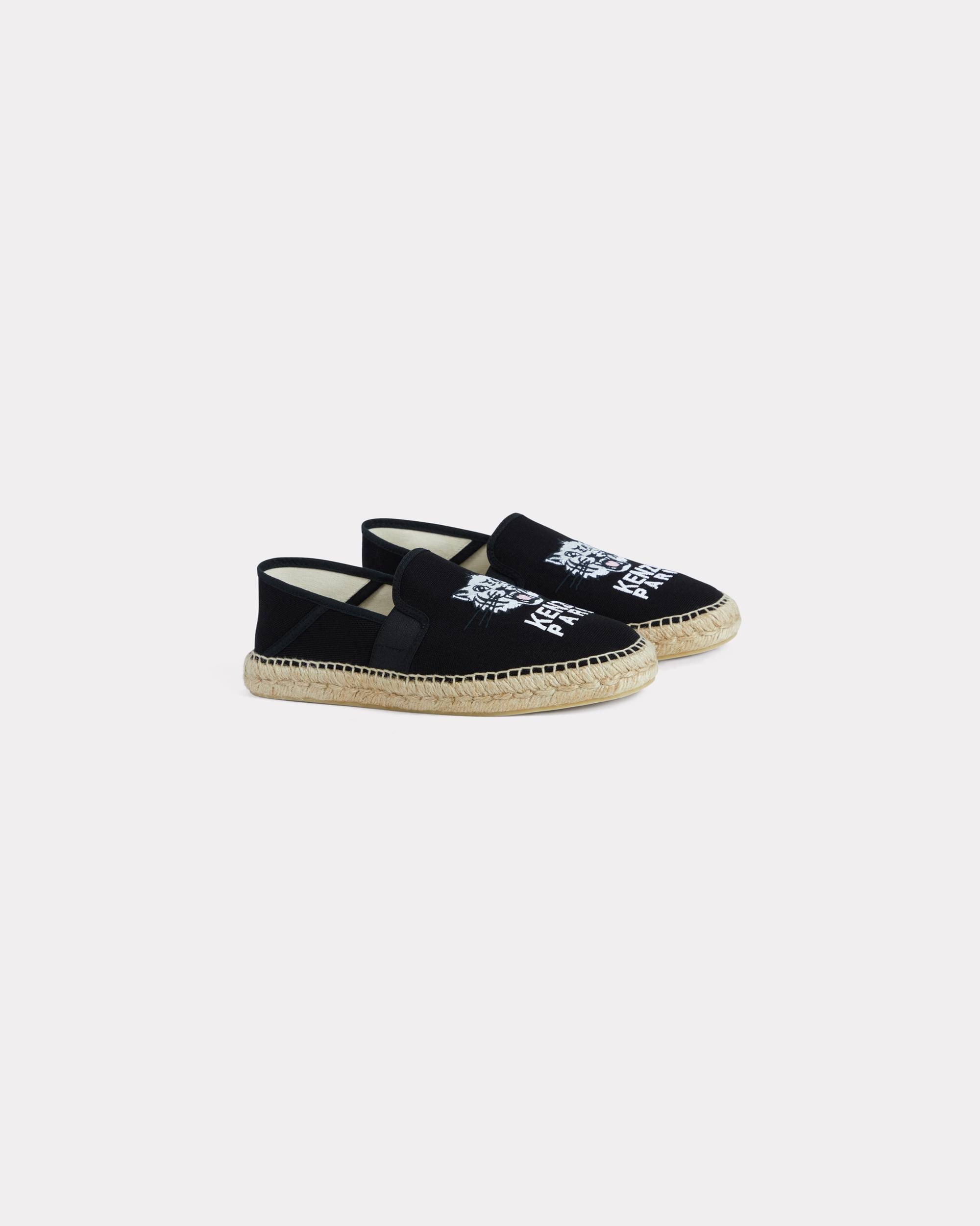 'Lucky Tiger' embroidered canvas espadrilles - 2
