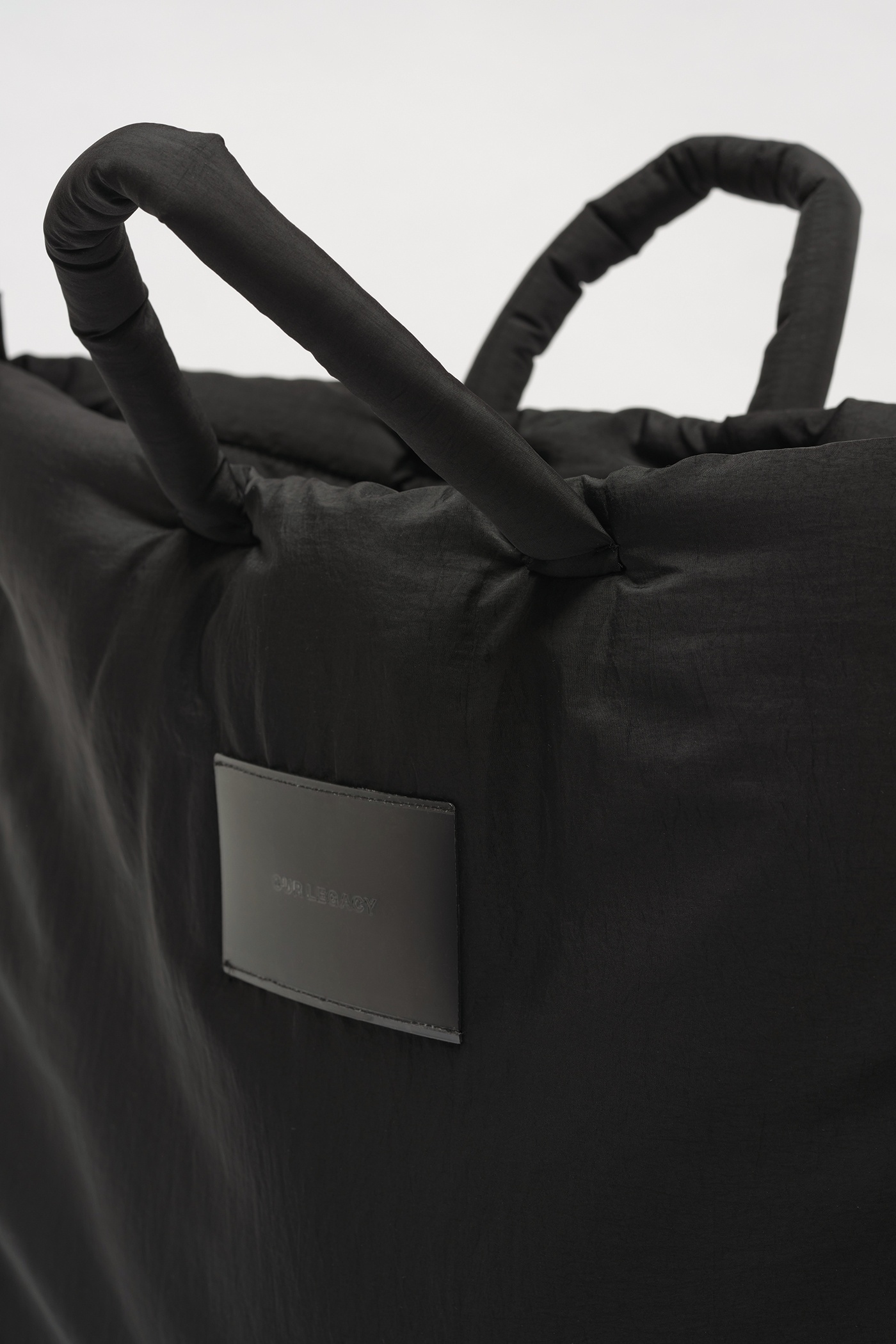 Big Pillow Tote Black Surface Nylon - 3