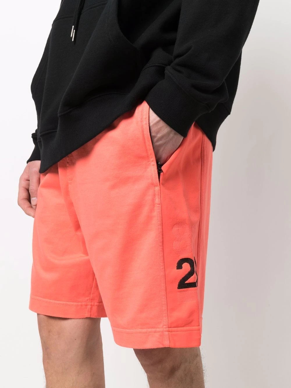 jersey-fleece track shorts - 5