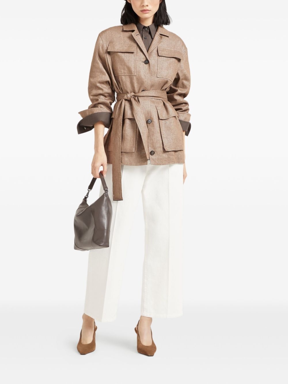 belted jacket - 2