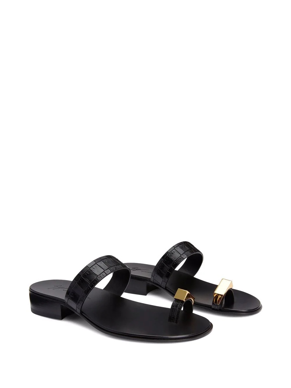 Bardack crocodile-effect sandals - 2