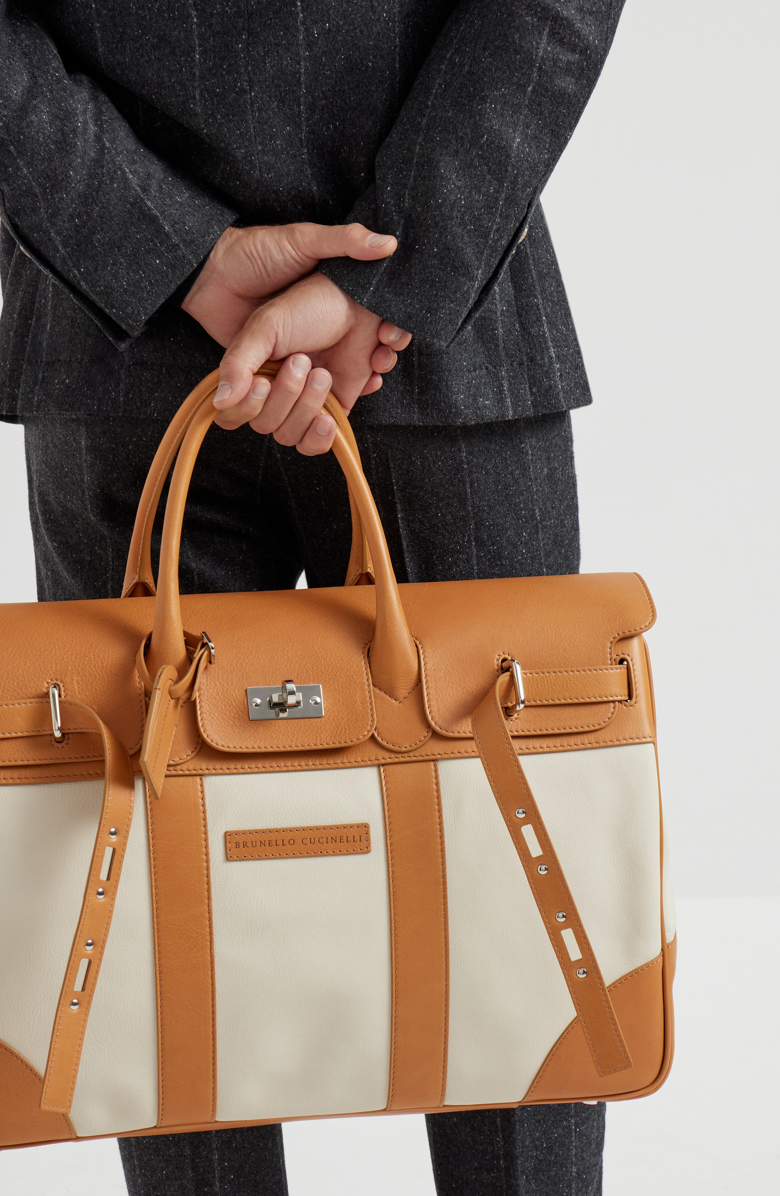 Brunello Cucinelli Calfskin and cowhide bag in Ivory at Nordstrom - 5