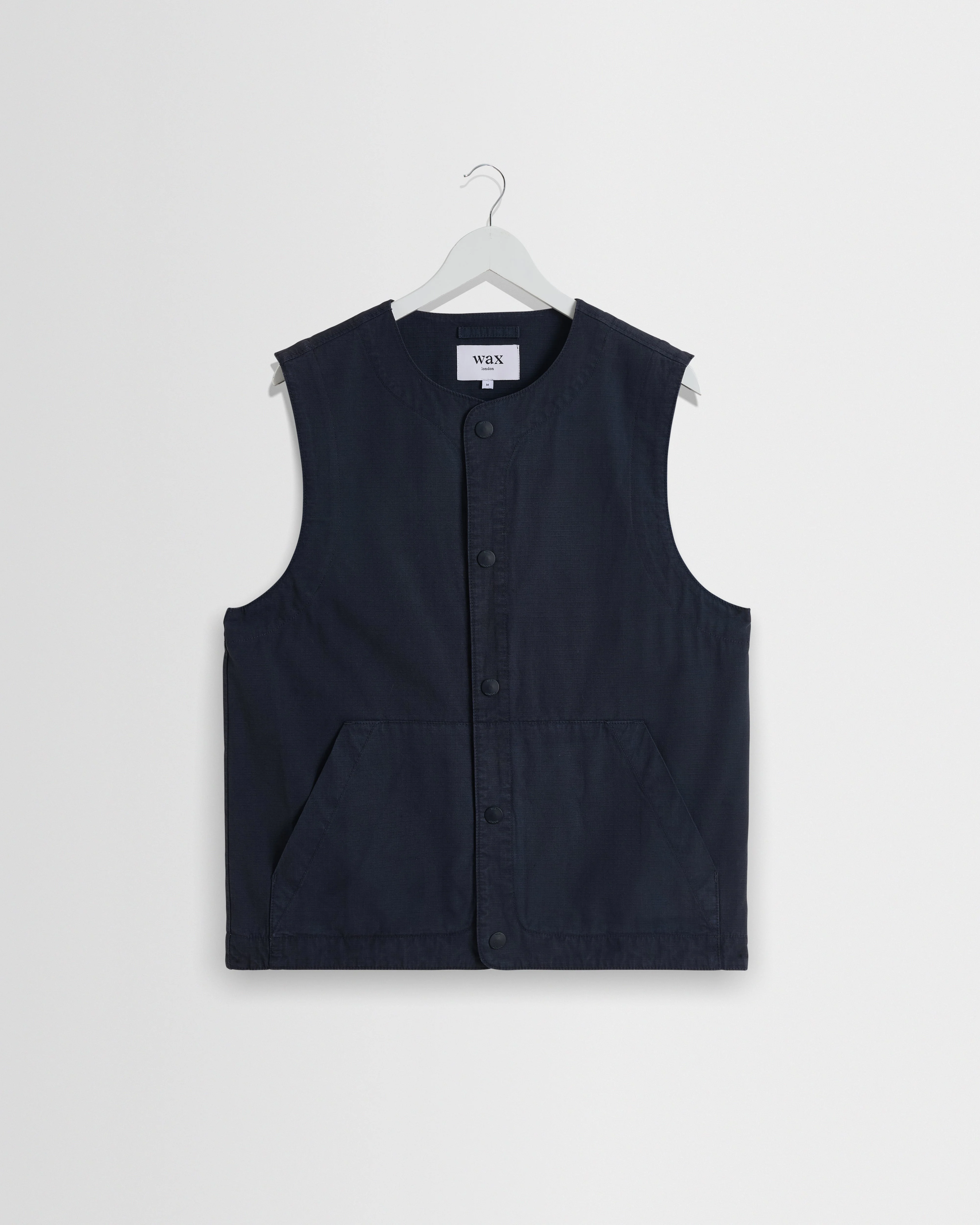 Jedd - Navy Organic Cotton Ripstop Gilet - 1