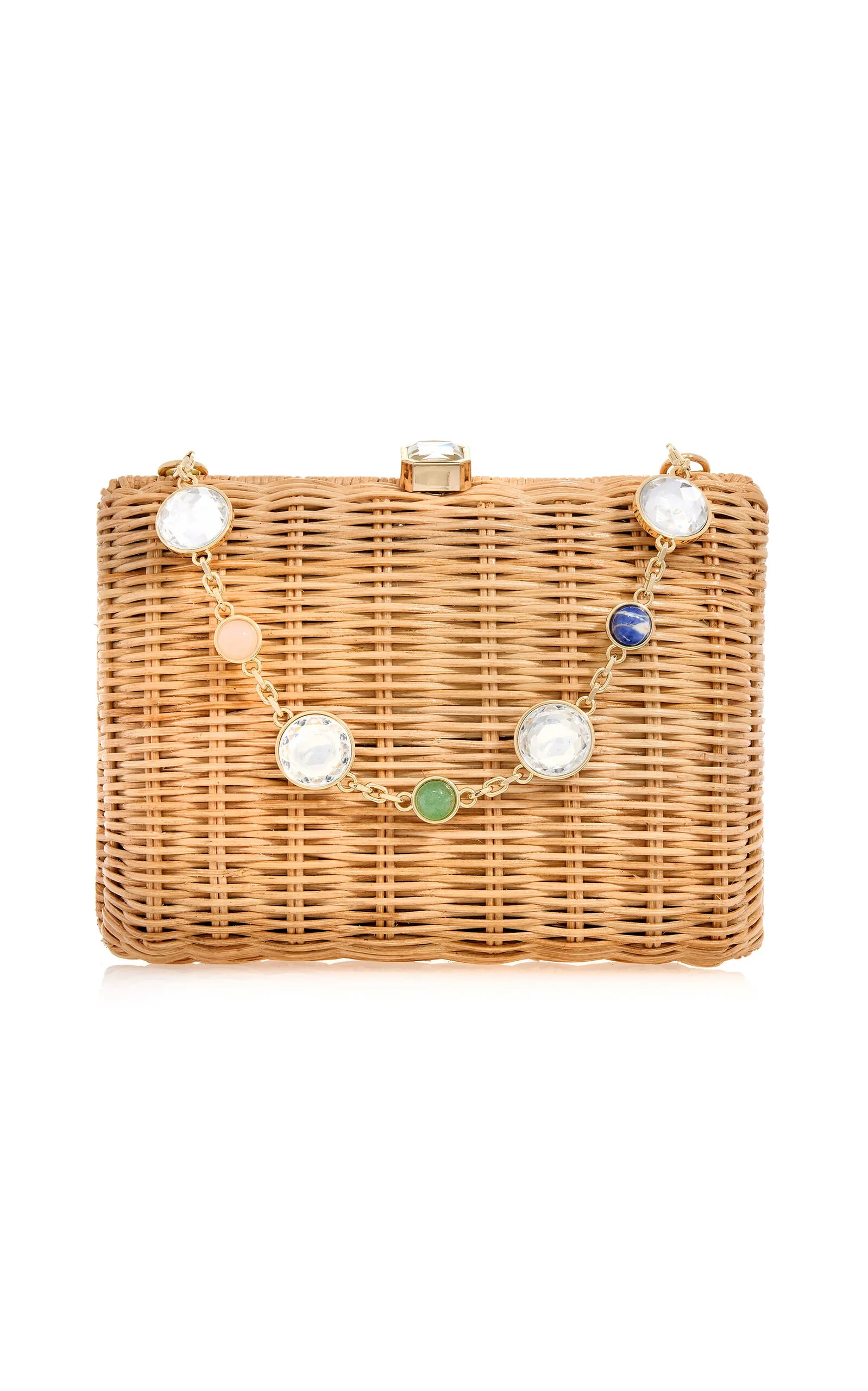 Hailey Wicker Basket Clutch neutral - 1