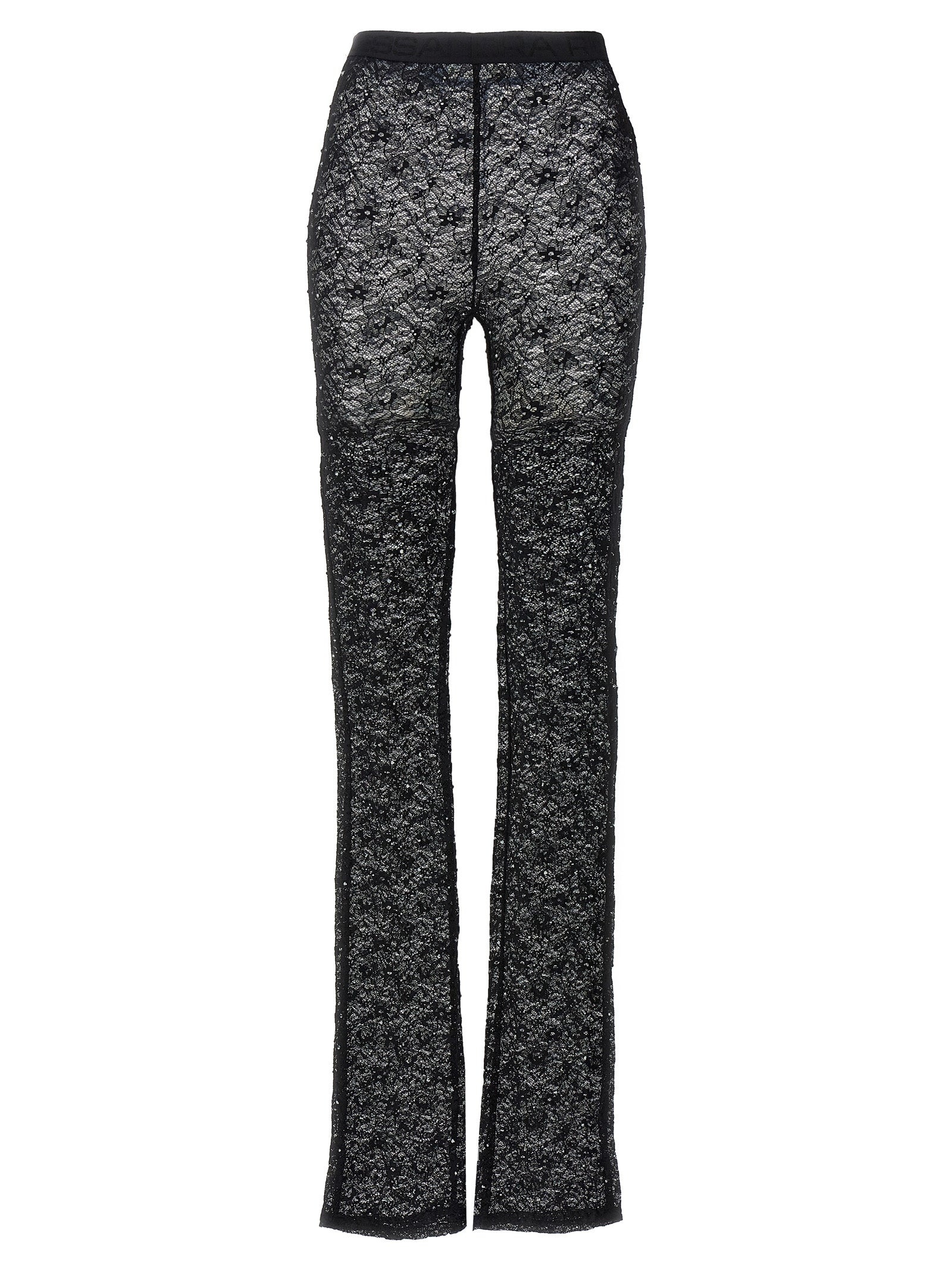 スパッツ・レギンス ALESSANDRA RICH Rhinestone lace leggings Alessandra Rich Rhinestone Lace Leggings | italist