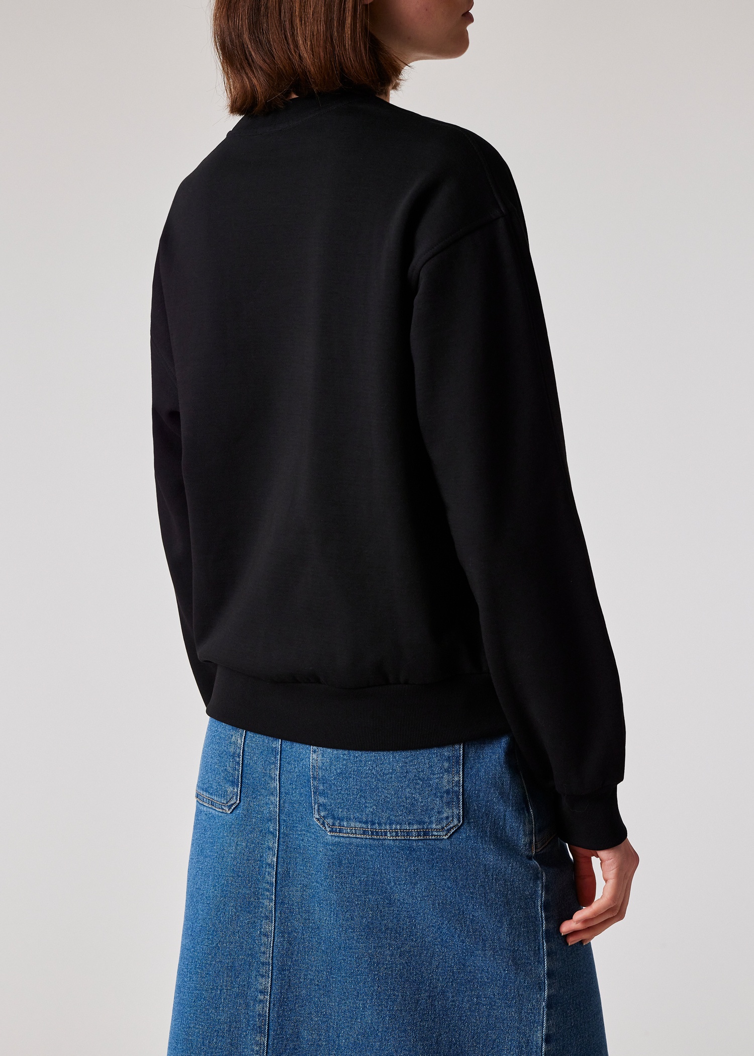 Women's Black 'Swirl' Logo Sweatshirt - 5