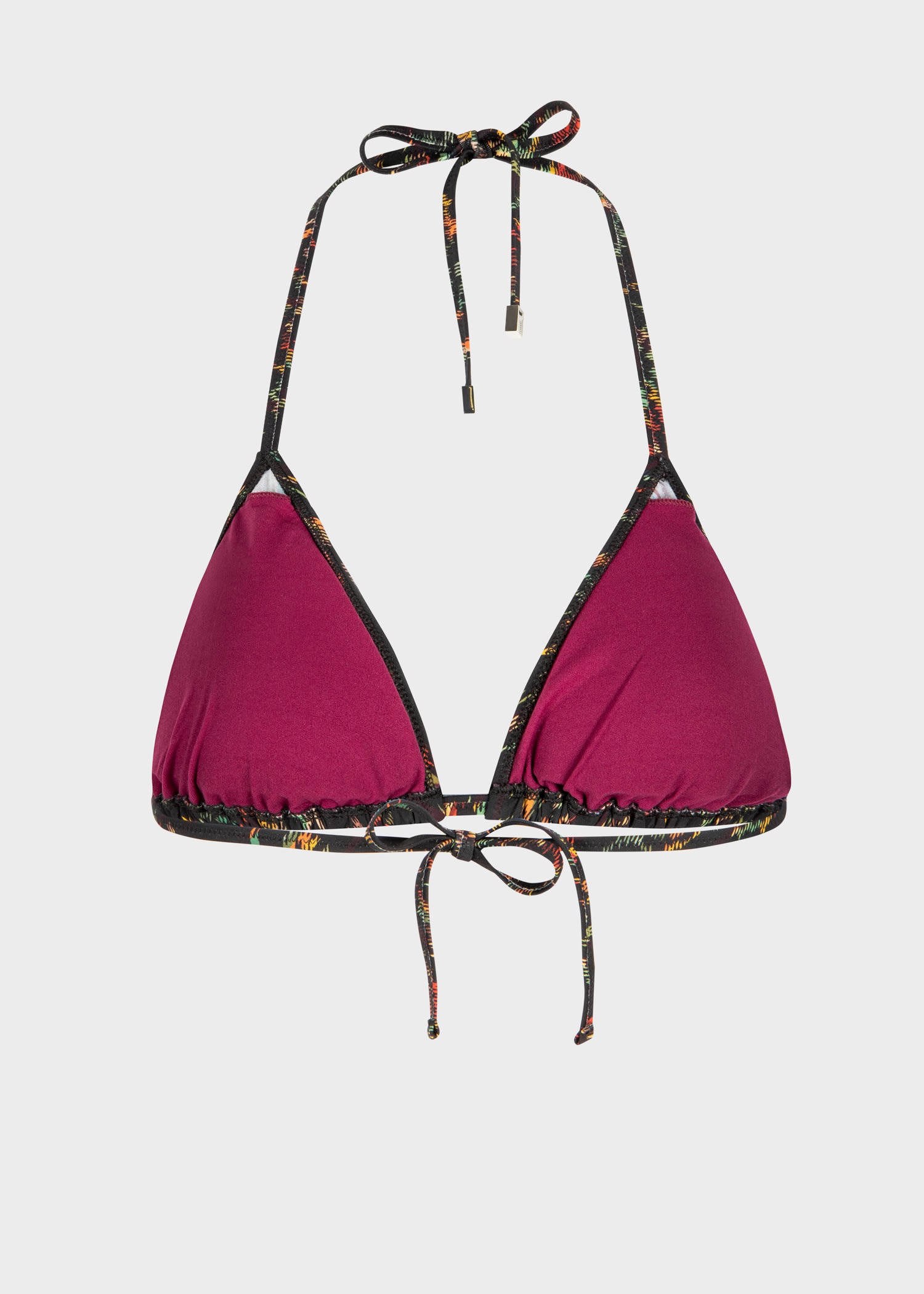 Swirl Animal Print Triangle Bikini Top - 3