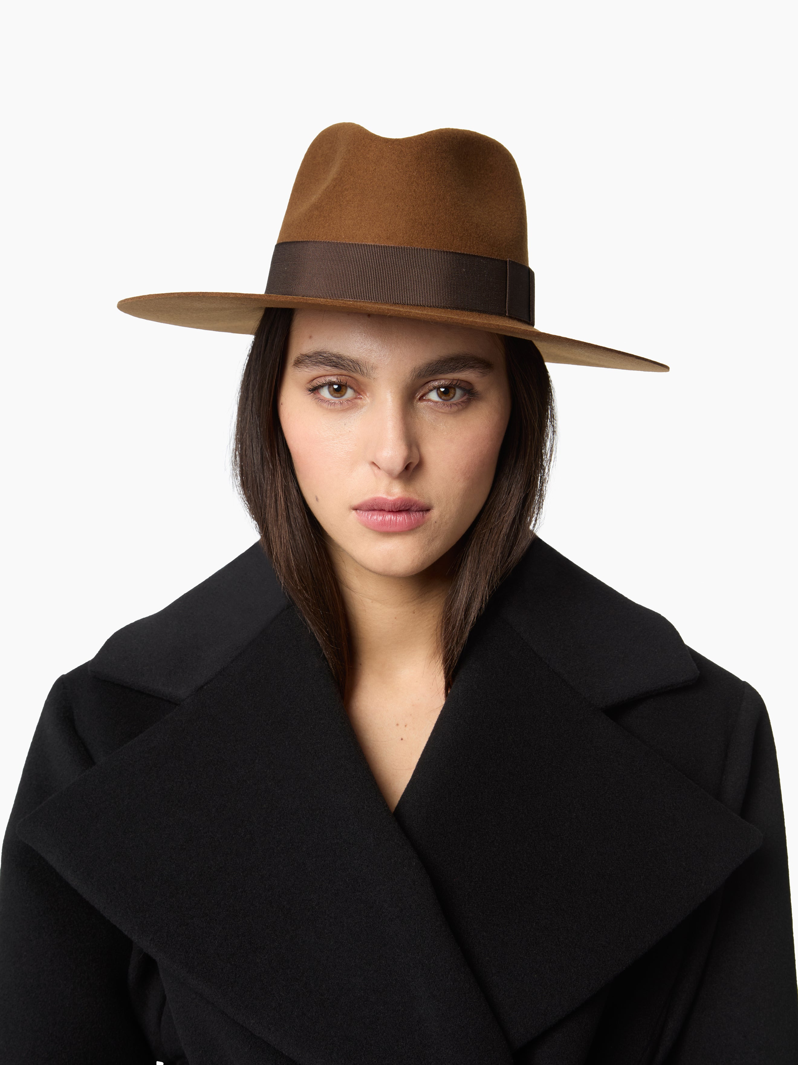 Brown Felt Wool Fedora Hat - 2