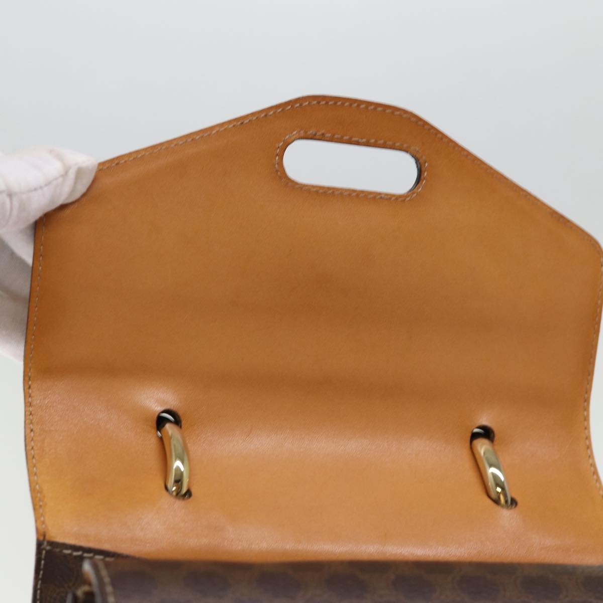 CELINE Macadam Canvas Hand Bag Pvc Brown - 9
