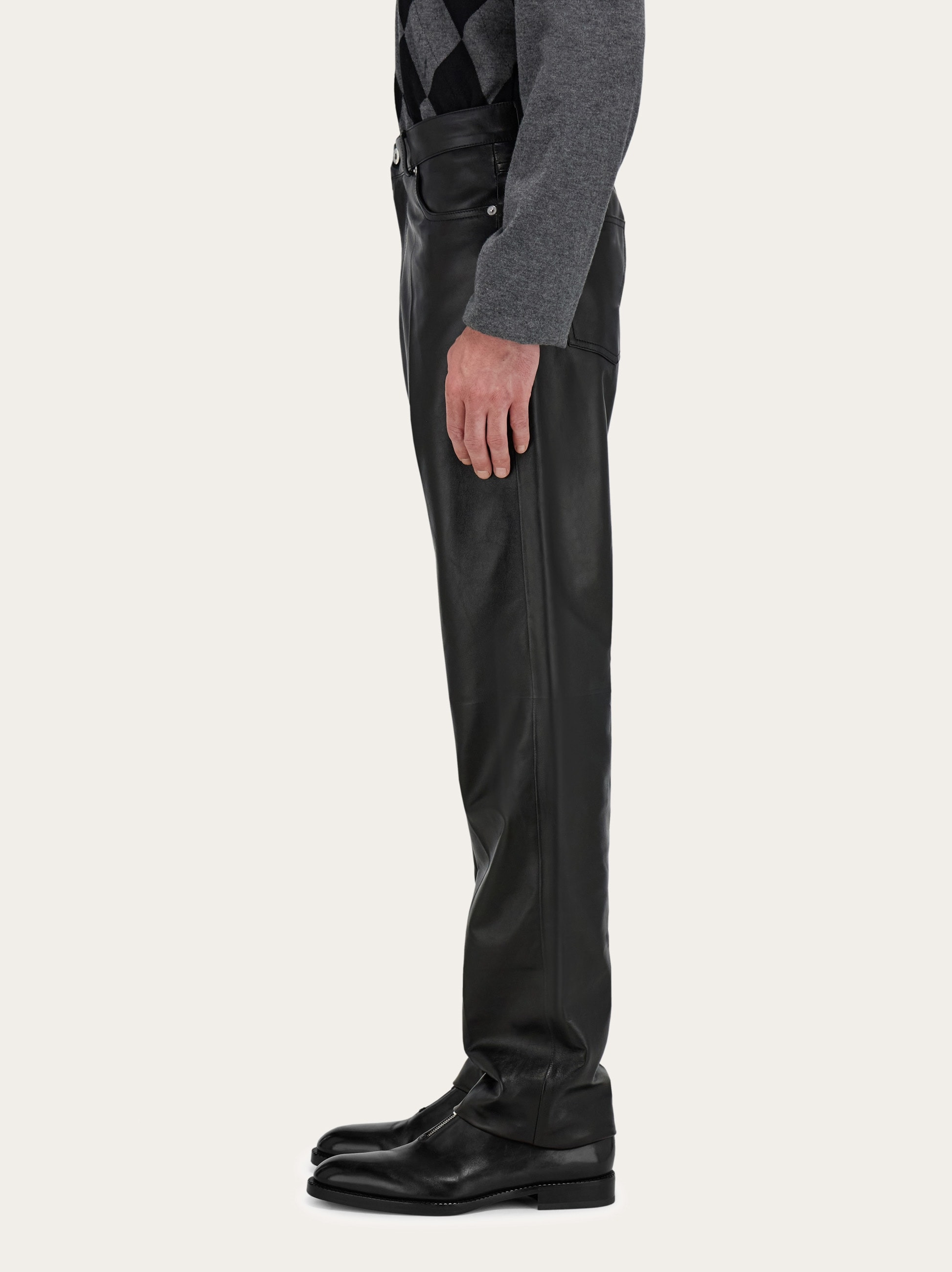 Five pocket nappa trousers - 3