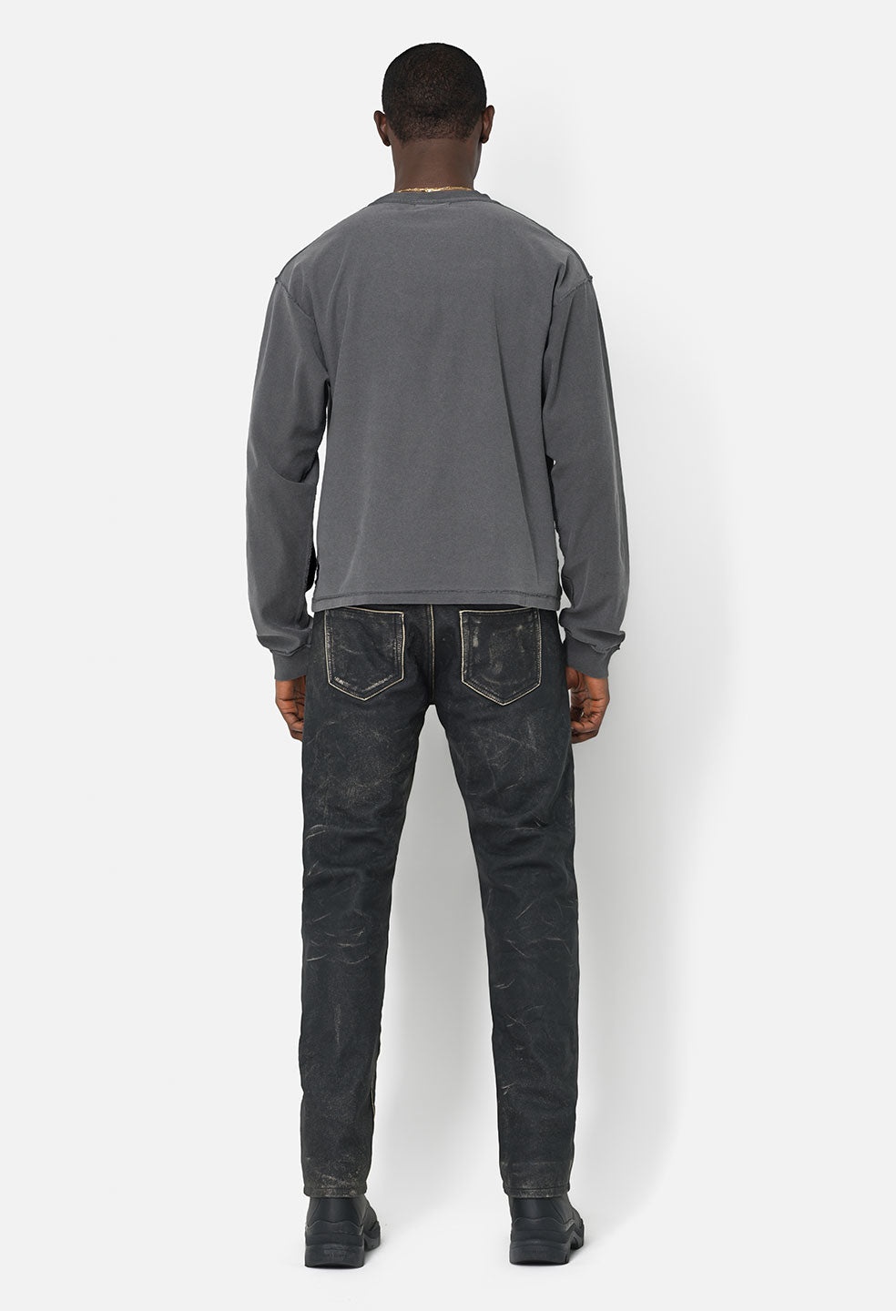 REVERSED CROPPED LS TEE - 5