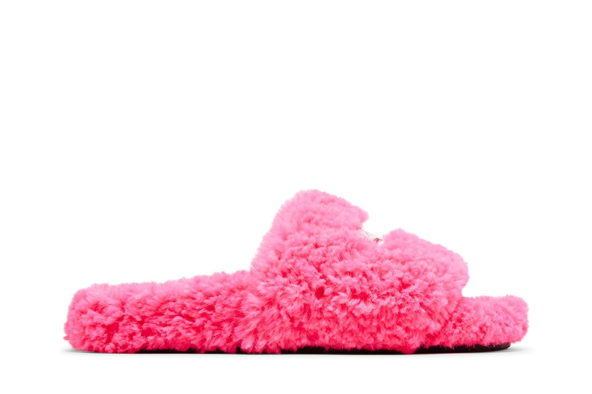 Balenciaga Wmns Furry Slides 'Faux Fur - Hot Pink' - 1
