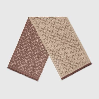 GUCCI GG jacquard knitted scarf outlook