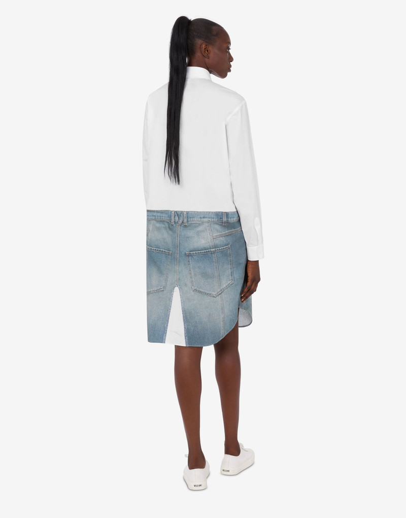 Moschino PRINTED STRETCH COTTON POPLIN DRESS outlook