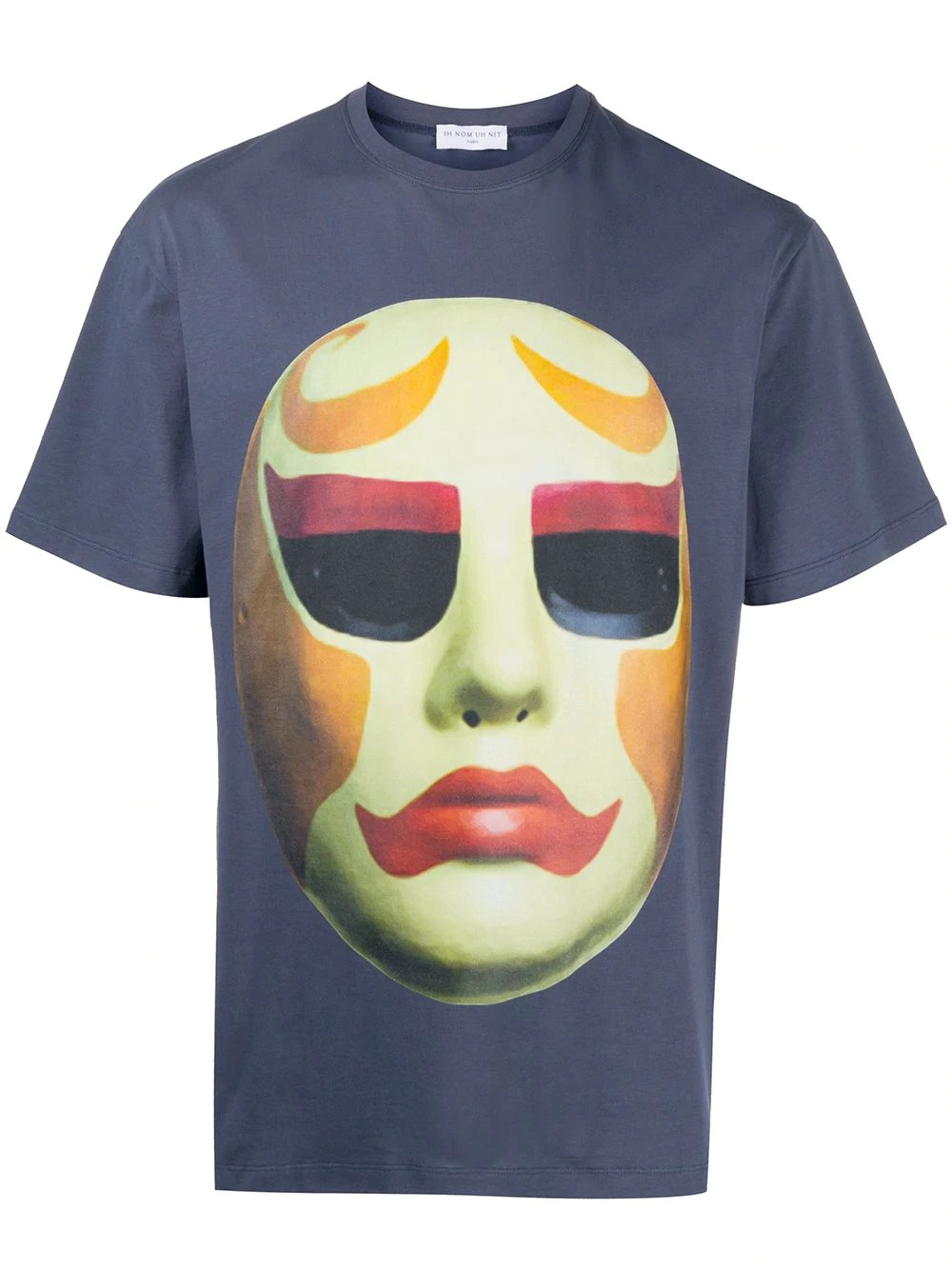 mask-print T-shirt - 1