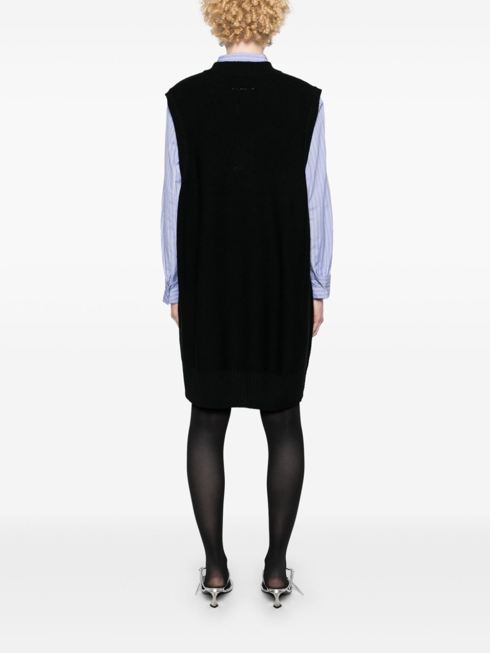 sleeveless knitted minidress - 4