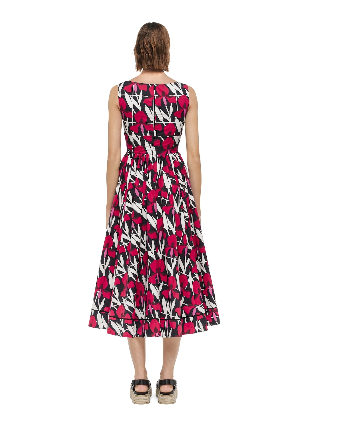 Printed poplin dress - 4