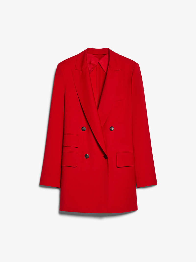NEBBIE Straight wool canvas blazer - 1