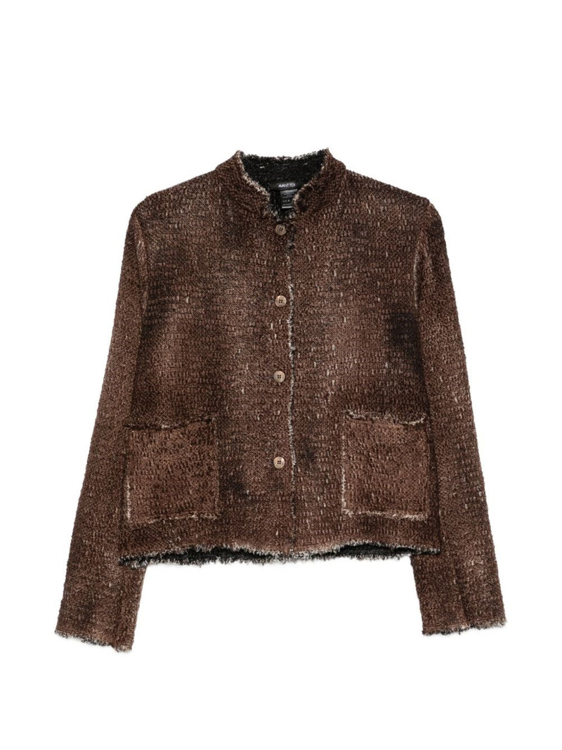 Wool crewneck jacket 1