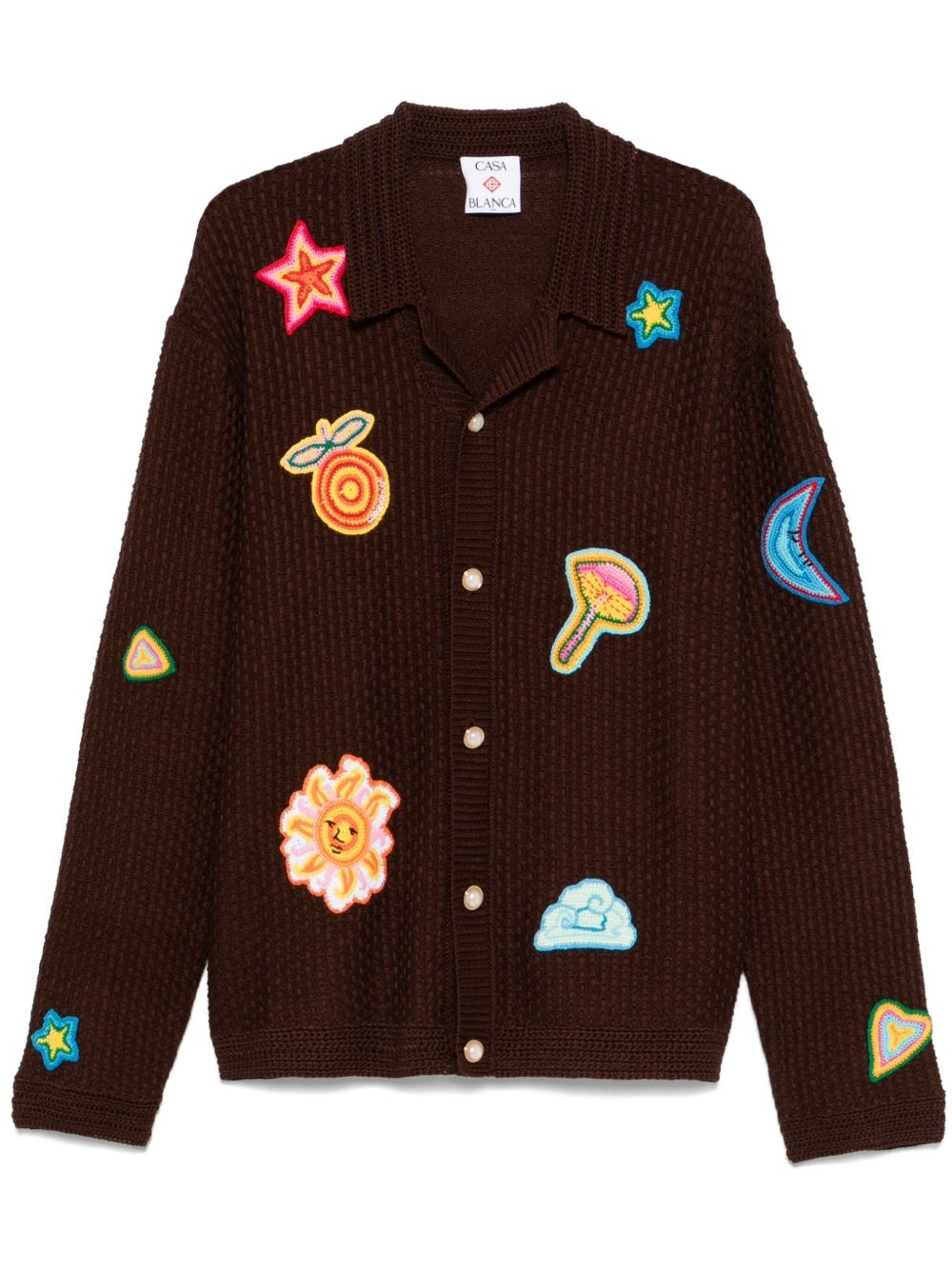 motif crochet shirt - 1