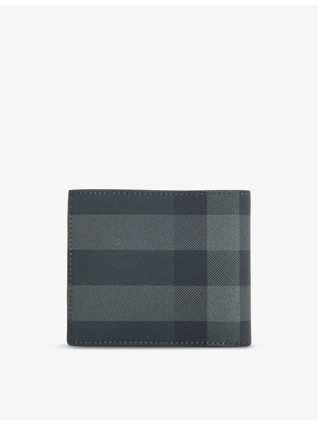 Check-pattern coated-canvas wallet - 3