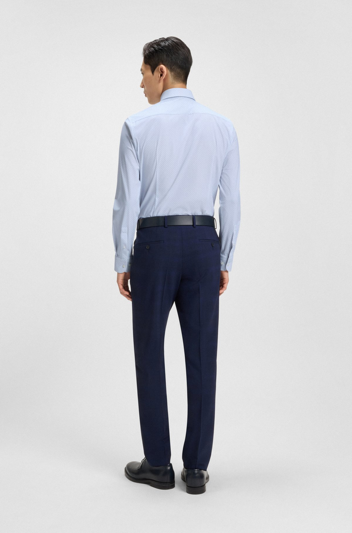 SLIM-FIT SHIRT IN PRINTED PERFORMANCE-STRETCH JERSEY - 5