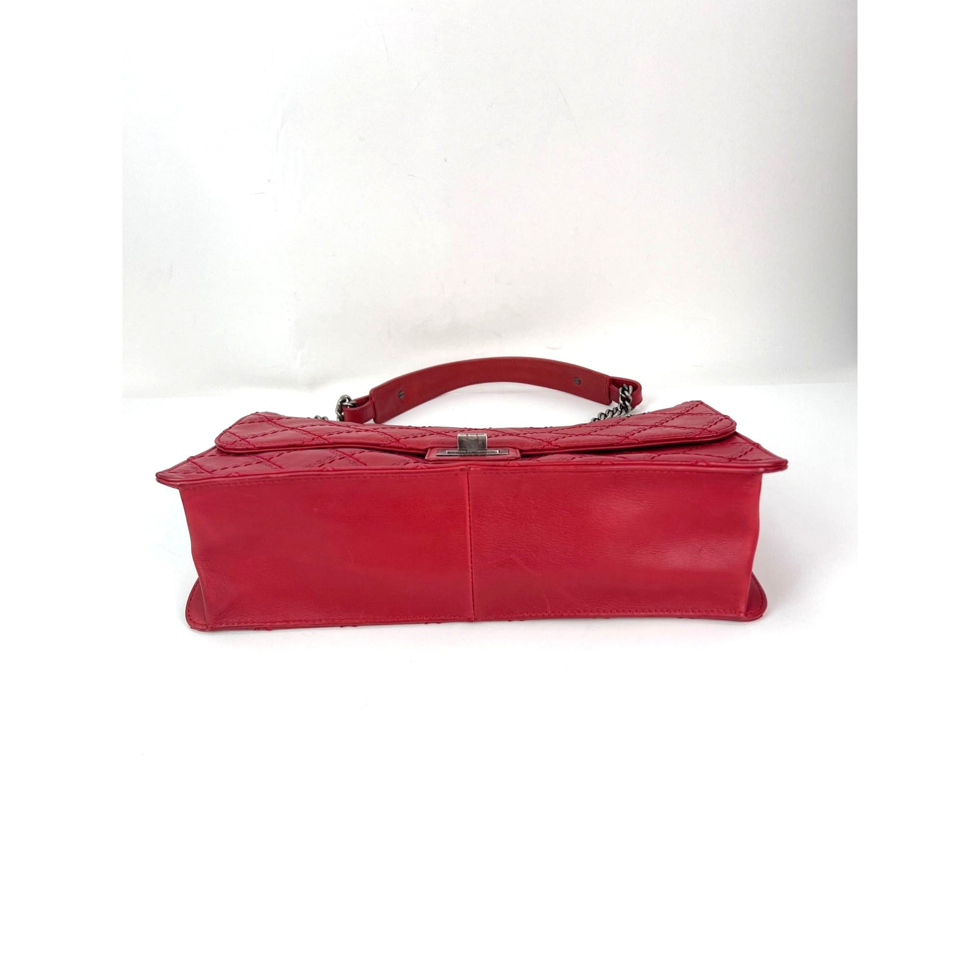 Chanel Calfskin CC Crave Reissue Crown Jumbo Flap Light Red Bag - 15