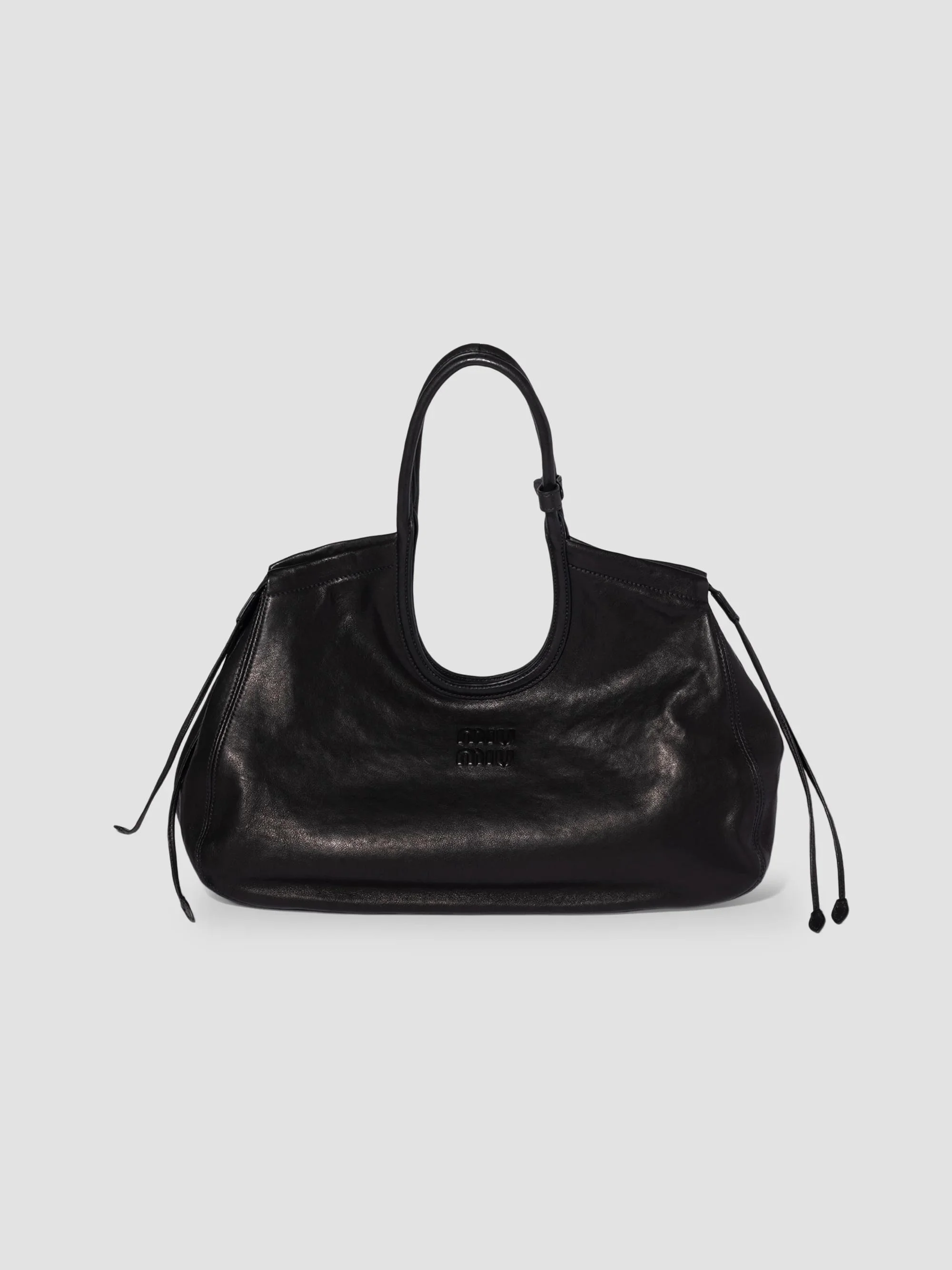 Women's Ivy Nappa Leather Shopping Bag - Black - 1