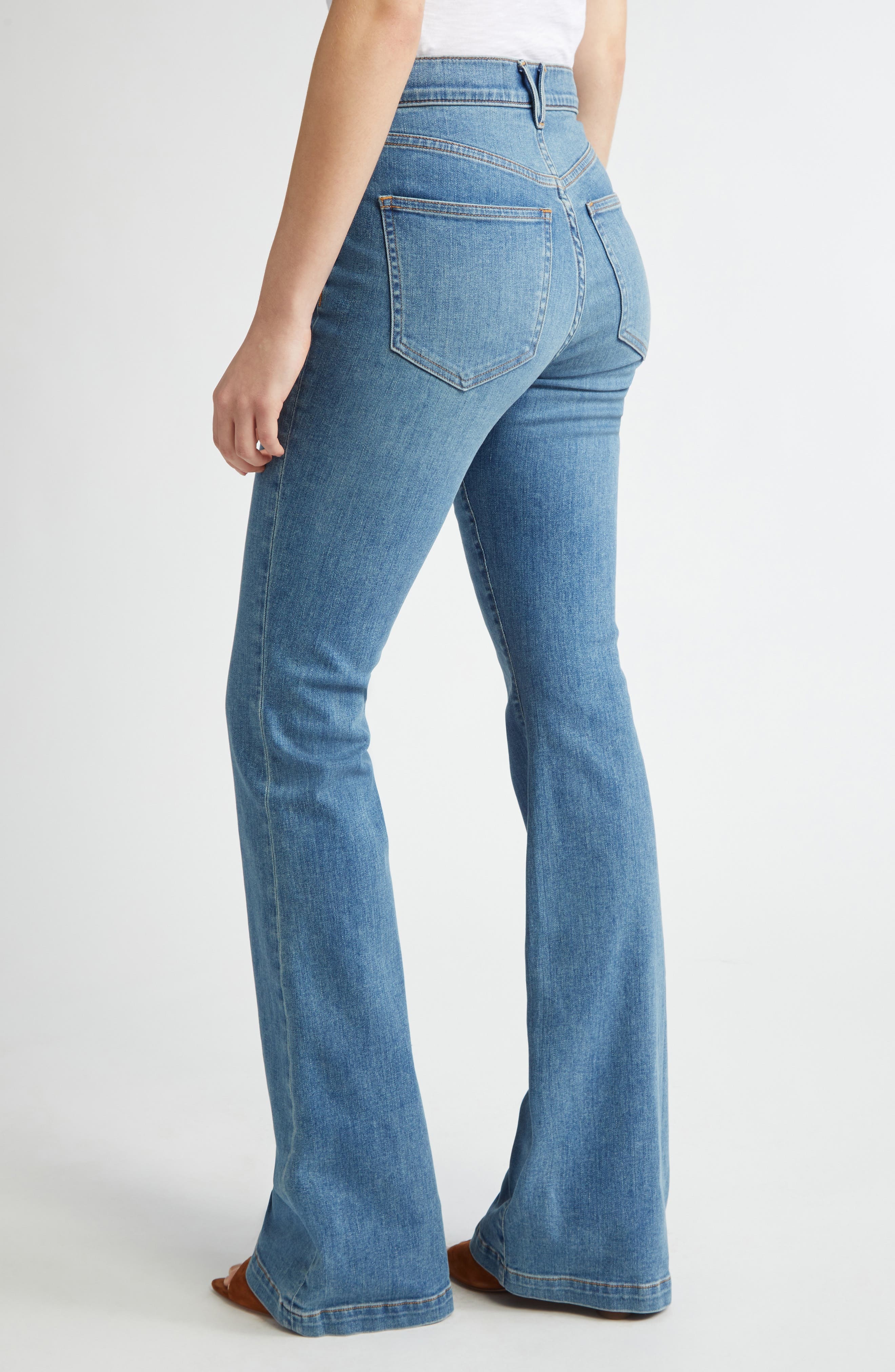 Veronica Beard Beverly High Waist Skinny Flare Jeans in Enough Said at Nordstrom - 3