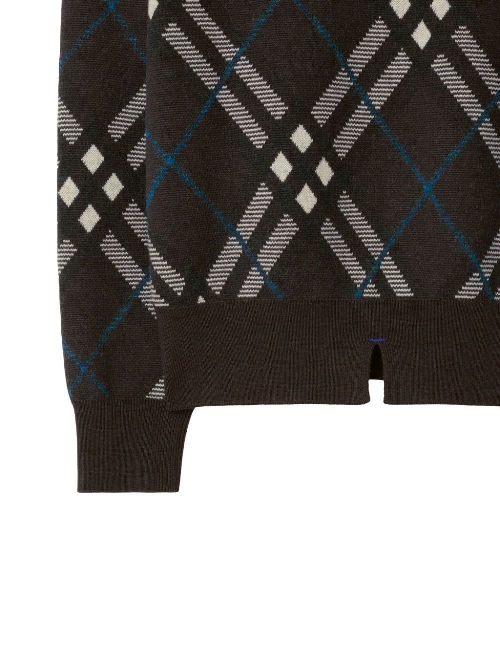 plaid-check wool-blend sweatshirt - 5