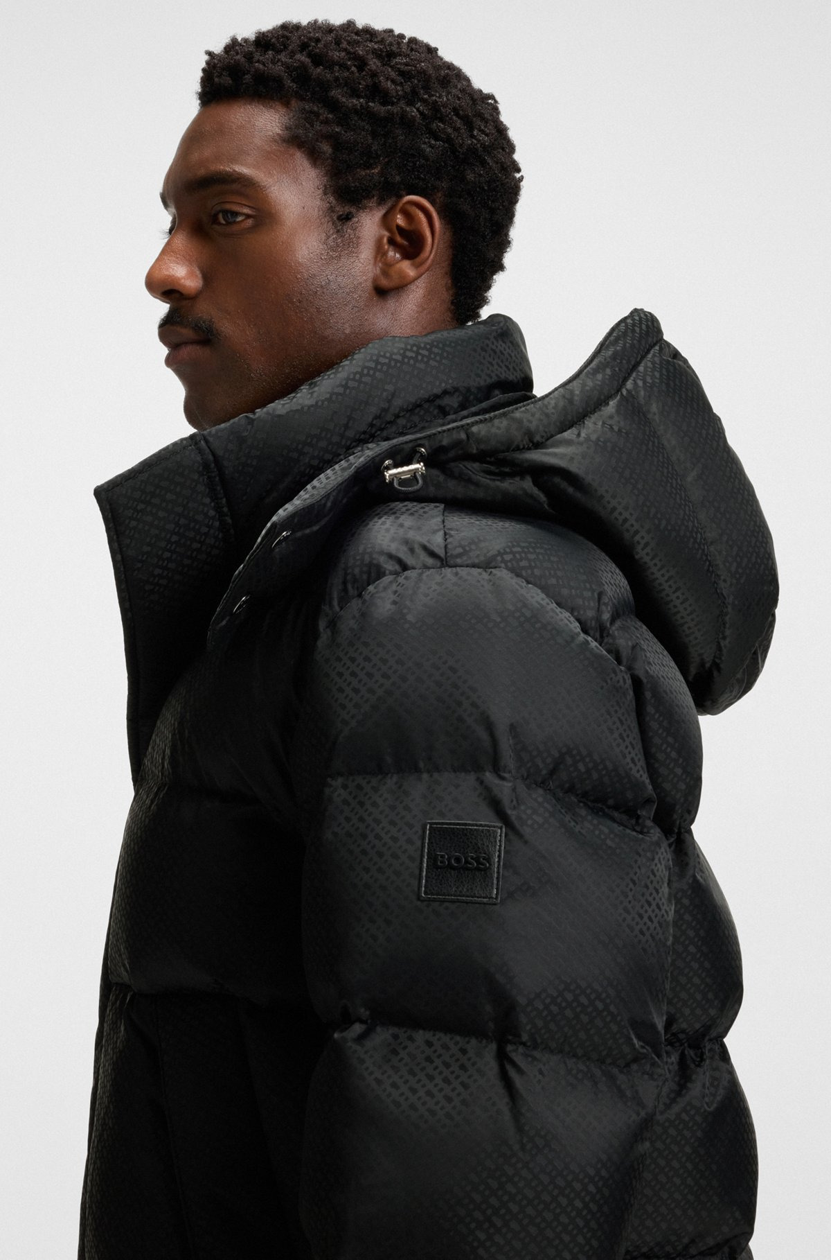 WATER-REPELLENT JACKET WITH MONOGRAM JACQUARD - 6