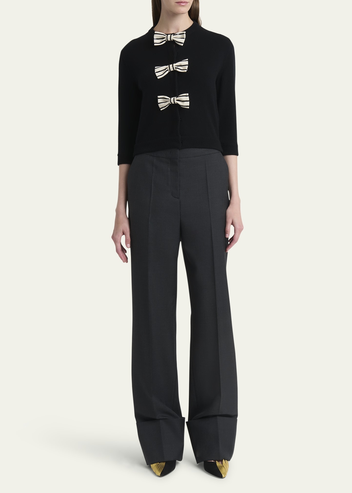 Cuffed Wool Trousers - 2