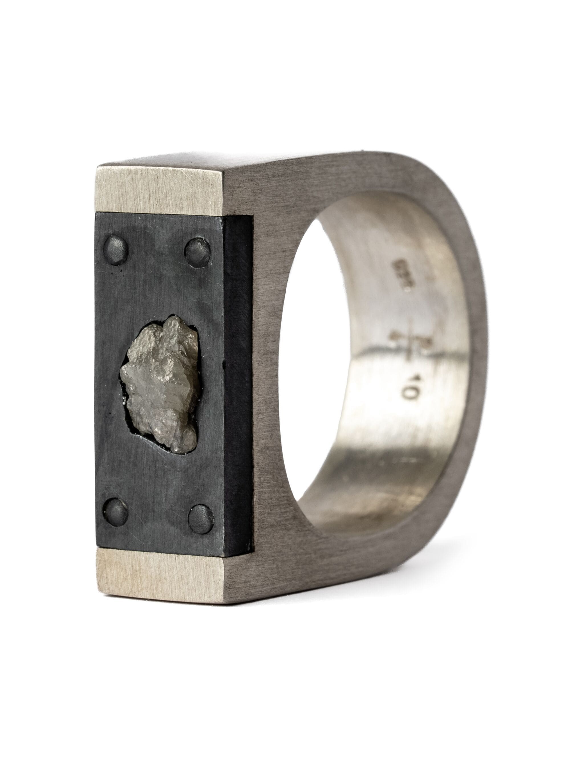 PARTS OF FOUR Plate Ring Single (0.6 CT, Diamond Fragment, 9mm, MA+KA+FRDIA) - 3