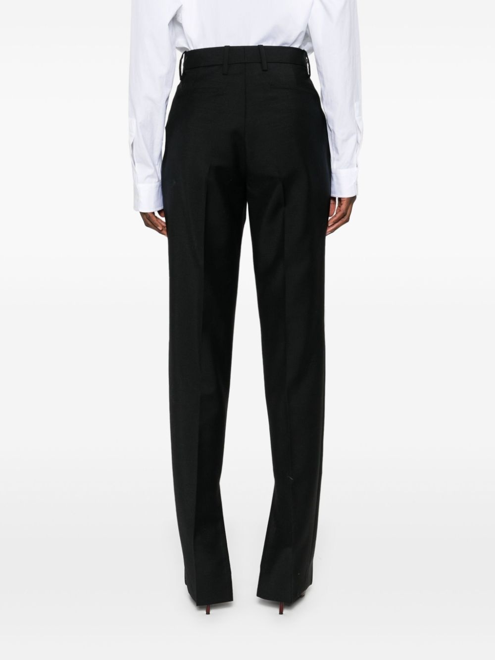 Horsebit wool tailored trousers - 4