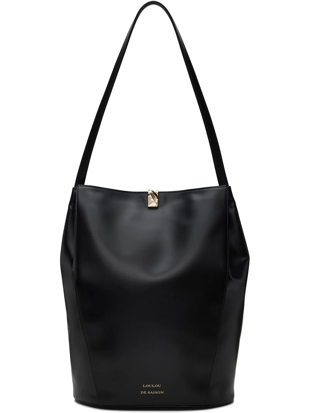 Black Daya Leather Bucket Bag - 1