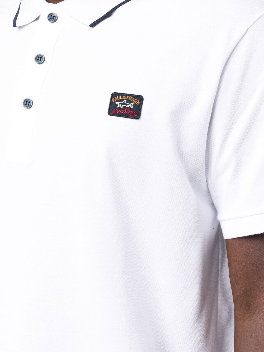 logo-patch polo shirt - 5