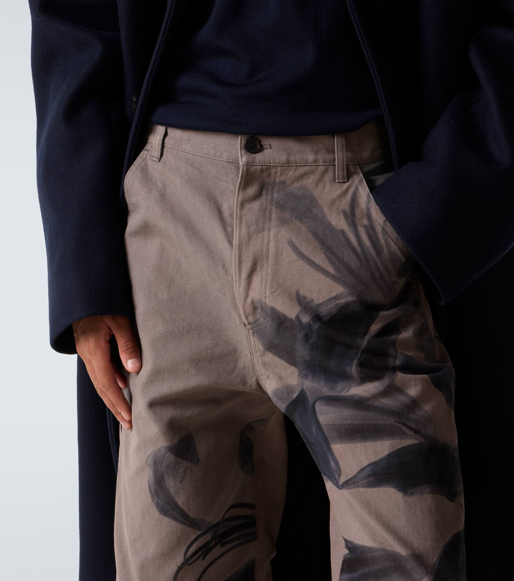 Printed cotton chinos - 5