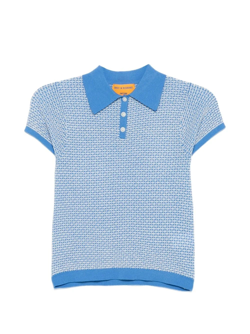 Pique cashmere polo shirt - 1