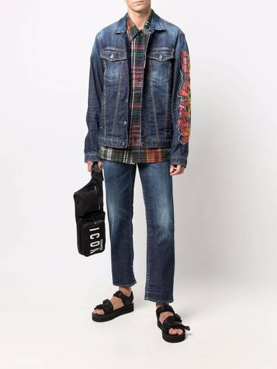 DSQUARED2 graffiti logo-print denim jacket outlook