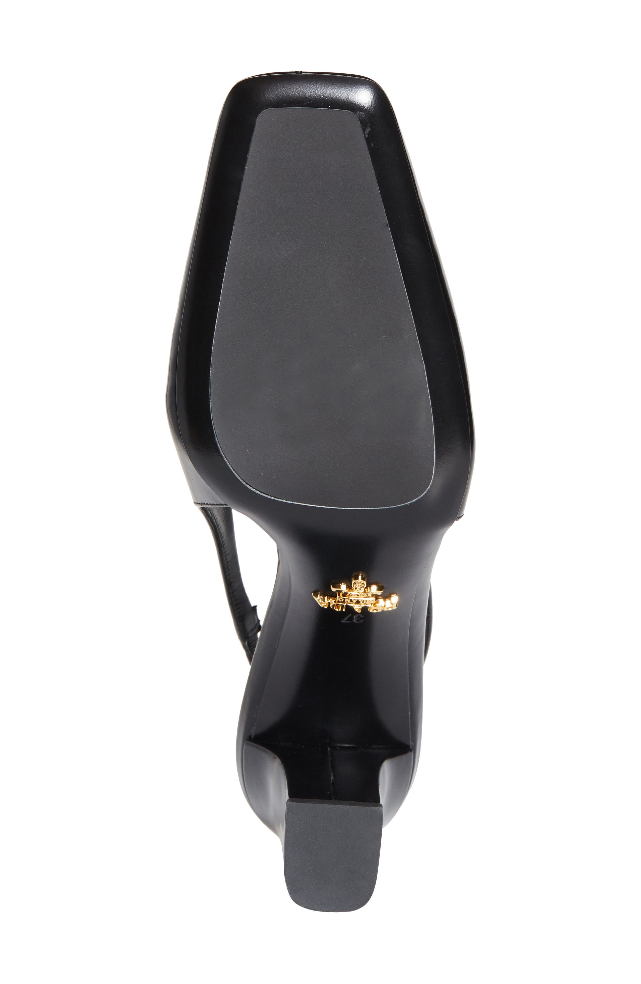 Prada Modellerie Square Toe Slingback Pump in F0002 - 6