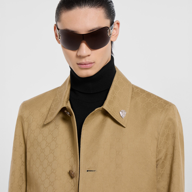 GG cotton gabardine coat 3
