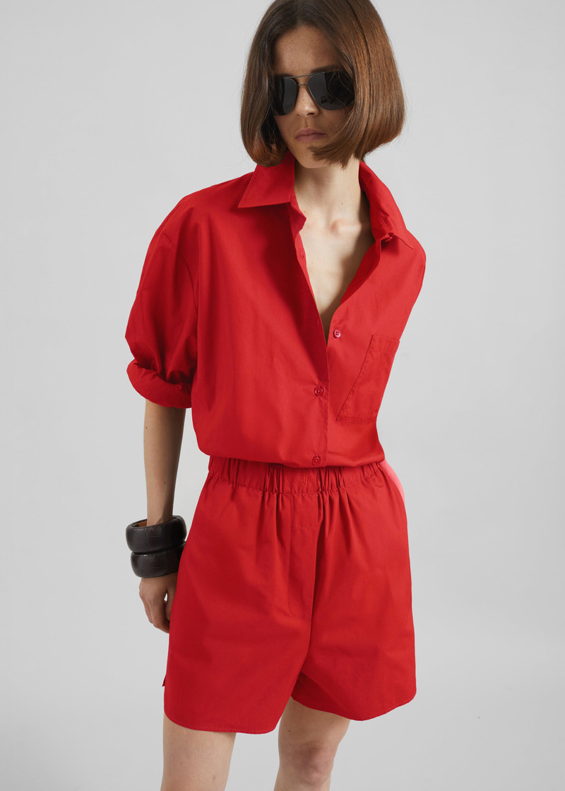 Lui Organic Cotton Shirt - Red 6