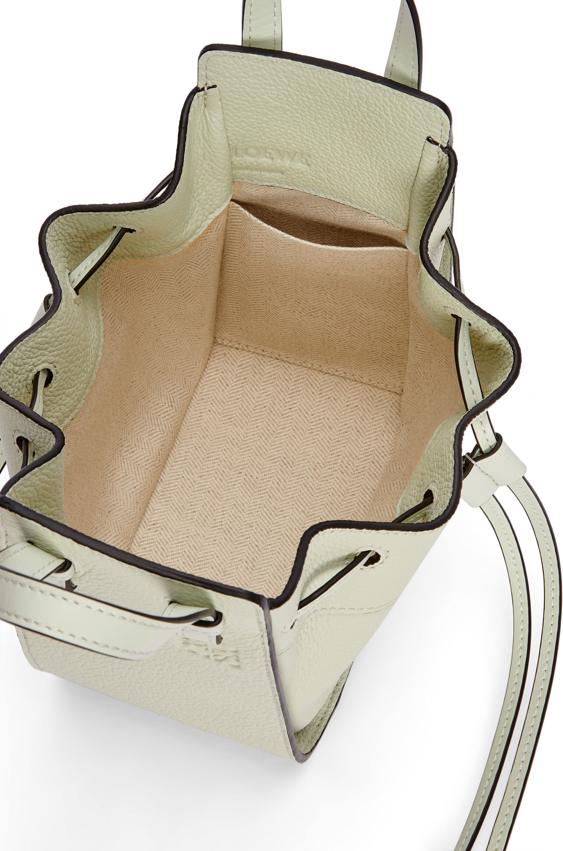 Mini Hammock drawstring in soft grained calfskin - 7