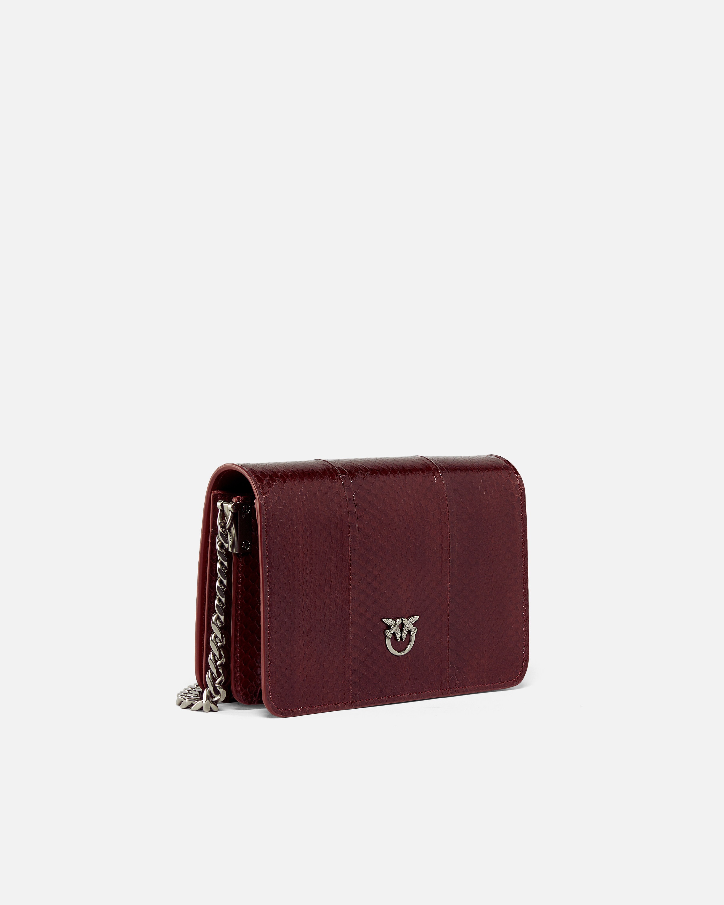 MINI LOVE BAG CROSSBODY BAG IN GLOSSY REPTILE PINKO GALLERIA. - 2