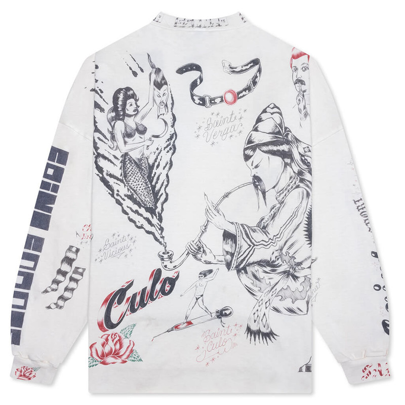 SAINT M×××××× DRAWING L/S TEE - WHITE outlook