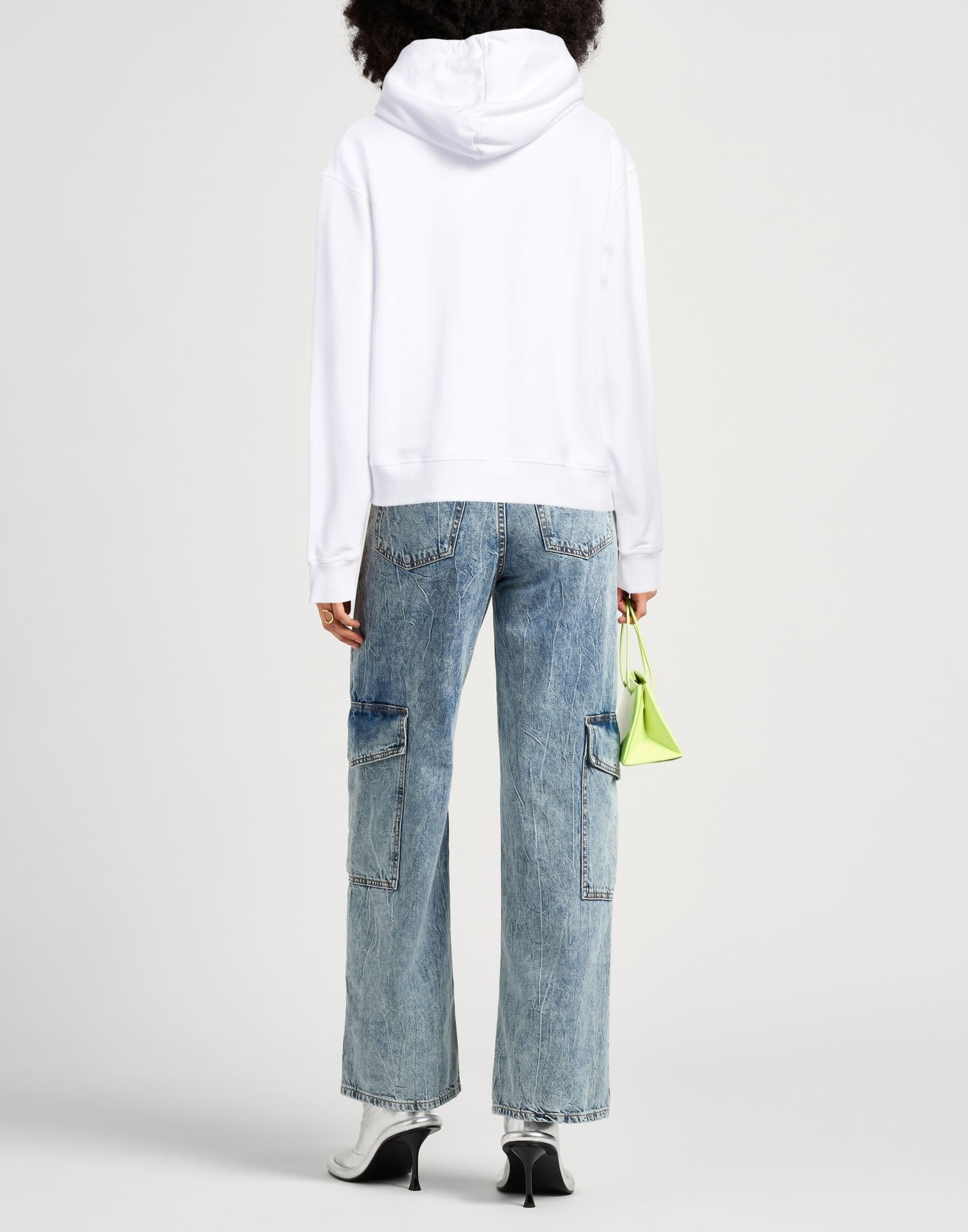White Women's Hooded Sweatshirt - 3