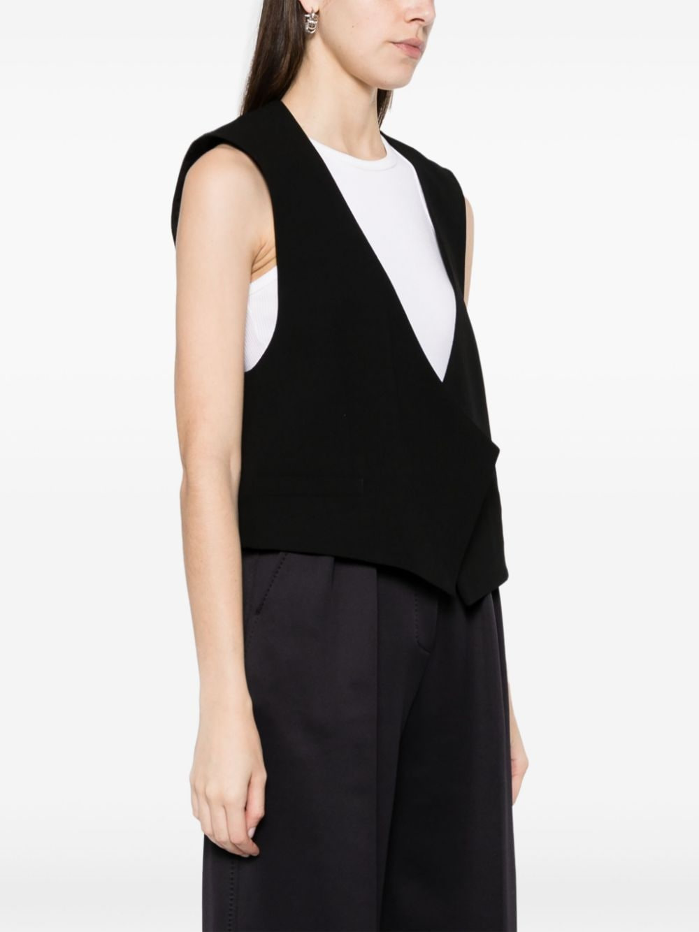 Ami Paris Women Wool Sleeveless Jacket - 3
