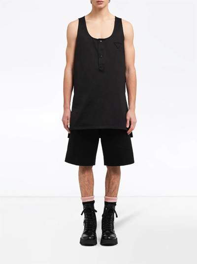 Prada logo patch tank top outlook