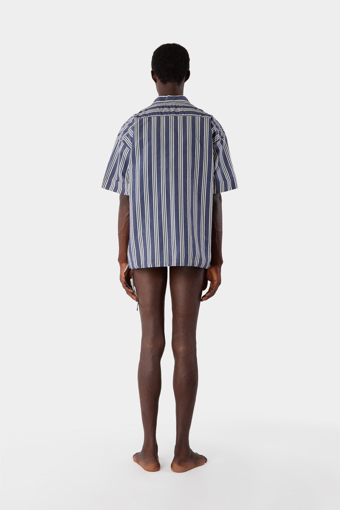 POLO SHIRT / white and blue stripes - 4