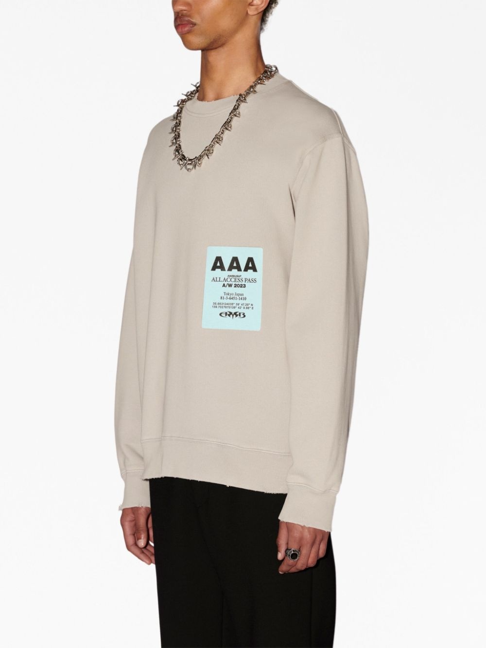 Pass-print cotton sweatshirt - 4